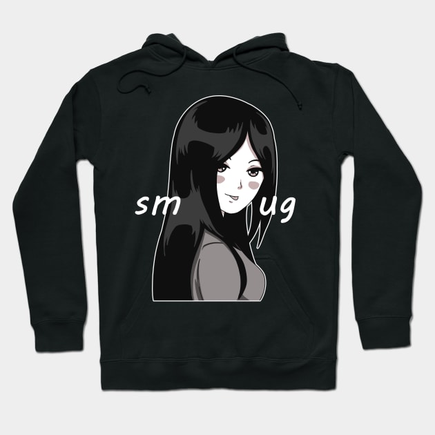 Sticking out Tongue Smug Face Manga Girl Hoodie by designsenpai